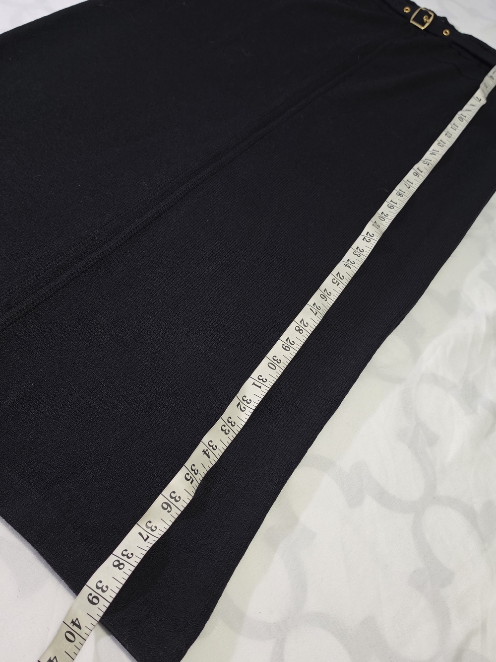 St John Sport by Marie Gray Classic Black Maxi Skirt Size Med - Picture 5 of 9